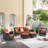 Cracraft Patio Furniture Set with Swivel Rocking Glider Chairs, for Patio, Deck, Backyard, and Front Porch-581850708-552690830-581850709