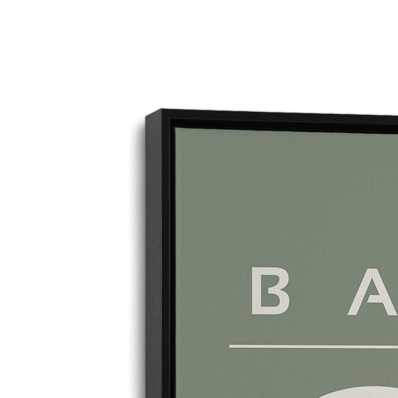 Ensemble rétro de 2 pièces Bauhaus, Cadre flottant noir satiné, H 19 po x l 26 po