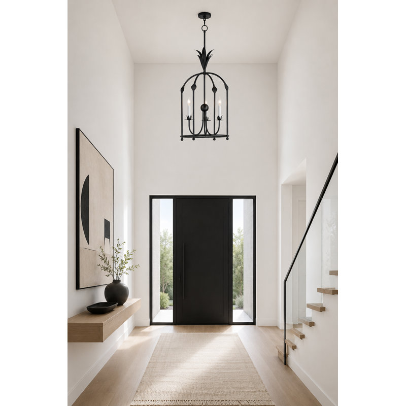 Lustre cage à oiseaux 3 lumières Paloma, Gris anthracite