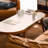 Cream style design solid wood coffee table-107541603