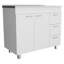 Armoire Ferretti, trois tiroirs, porte double, quatre pieds - blanc-1379833479