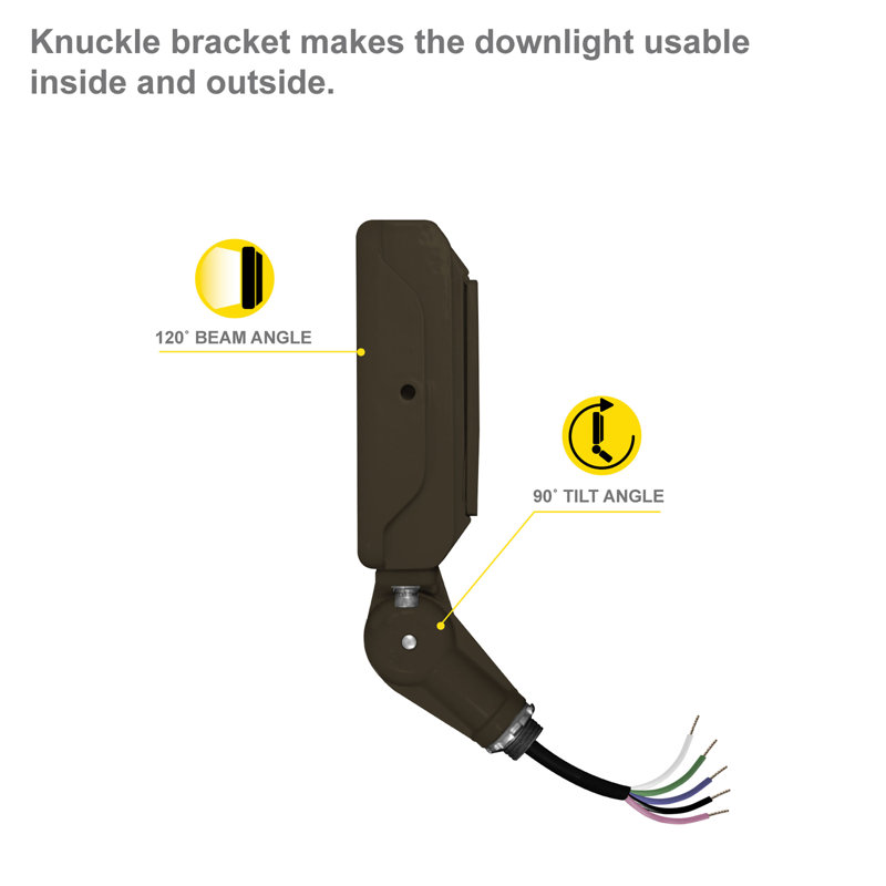 Projecteur d'extérieur à DEL 50W 7050 lumens, Bronze huilé