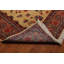 Tapis de surface en laine beige/bleu/rouge 9 pi 1 po x 12 pi 2 po noué la main one-of-kind Esperanza
