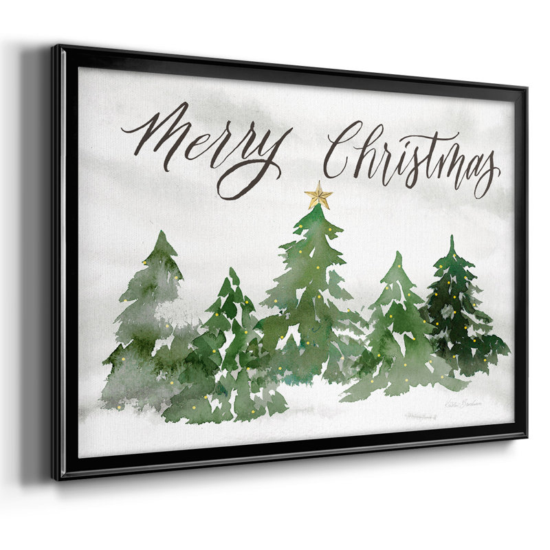 «Merry Christmas», reproduction d'art sur toile, H 14 po x l 20 po x P 1,5 po, Noir