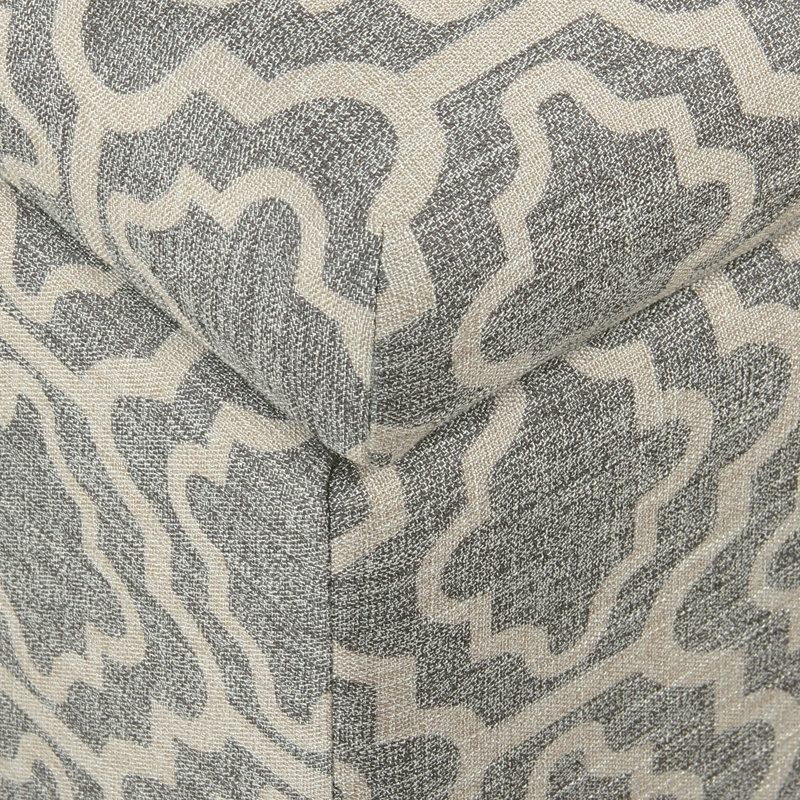 Arath Storage Ottoman, Ash Gray Geometric