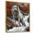 Toile avec cadre flottant or