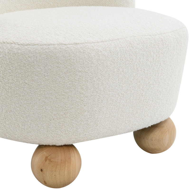 Chaise d'appoint Balleta, Bois brun, Blanc