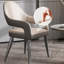 Chaise avec accoudoirs à dossier solide gris clair (ensemble de 2)-882348334