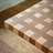 78.7" Modern Geometric Checkered Rectangular Dining Table with Double Pedestal Base
