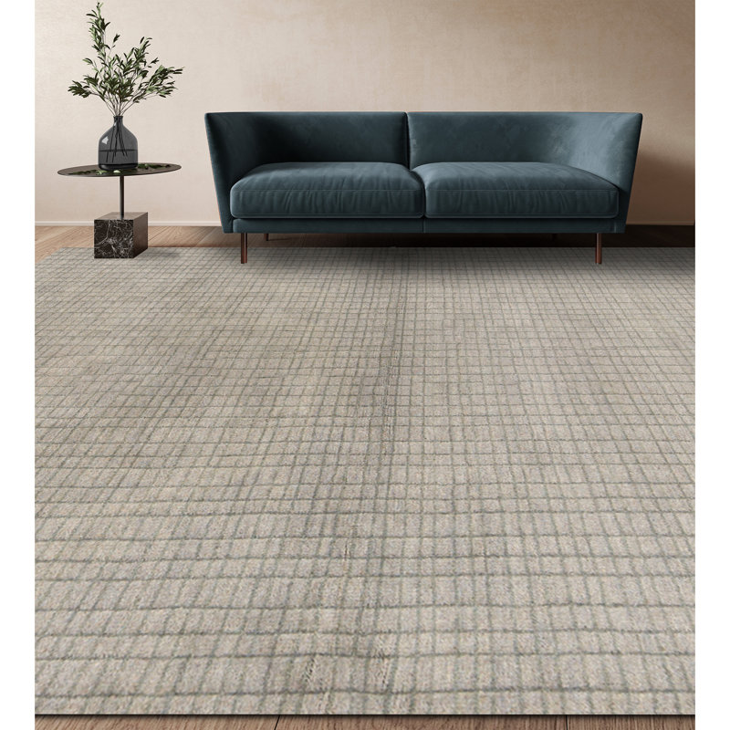 Geometric Area Rug in Gray, Rectangle 8'1" x 10'