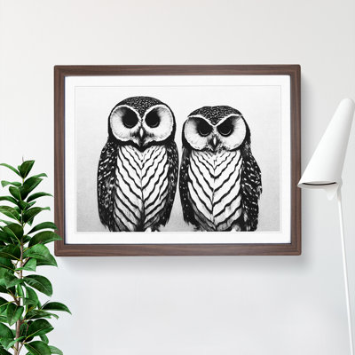 Monochrome Owls Vol.3 - Framed Print