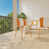 Beige / orange tropical / blanc