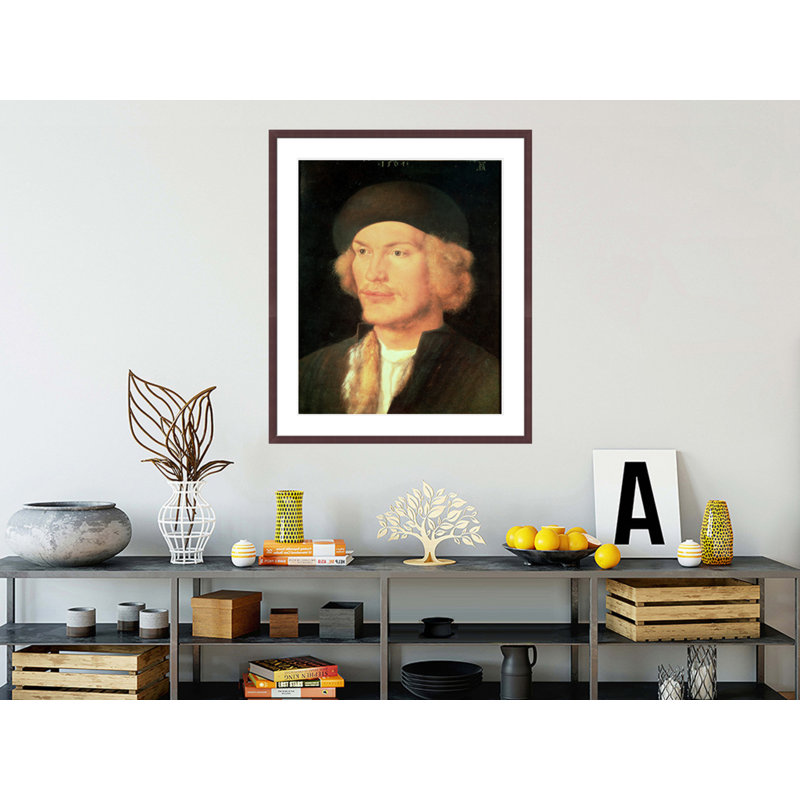 «Young Man» par Albrecht Dürer, impression giclée sur cadre, H 15,74 po x l 13,75 po