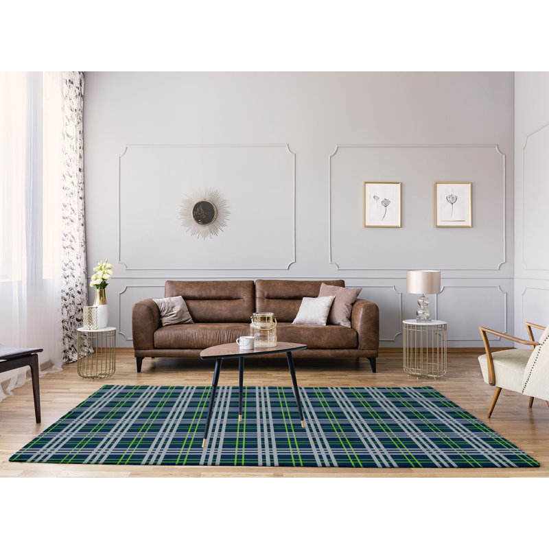 Plaid Indoor Rug, Rectangle 5' x 7'