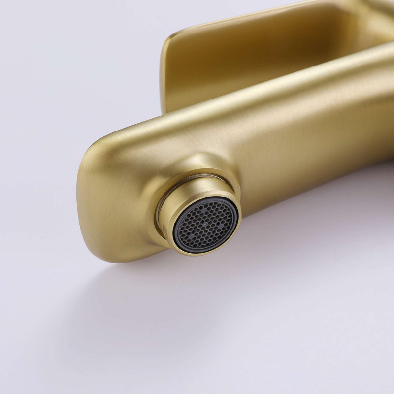 Single-Hole Single-handle Bathroom Faucet, Brushed Gold