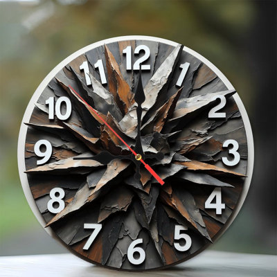 Horloge murale décorative en 2 dimensions au design unique