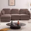 Canapé modulaire surdimensionné en L Chenille CloudHaven-95074186