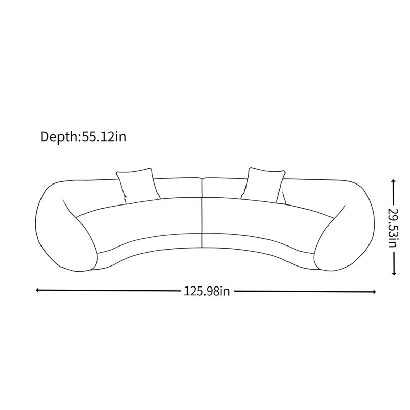 Modern Simple Light Luxury Design Black Sofa