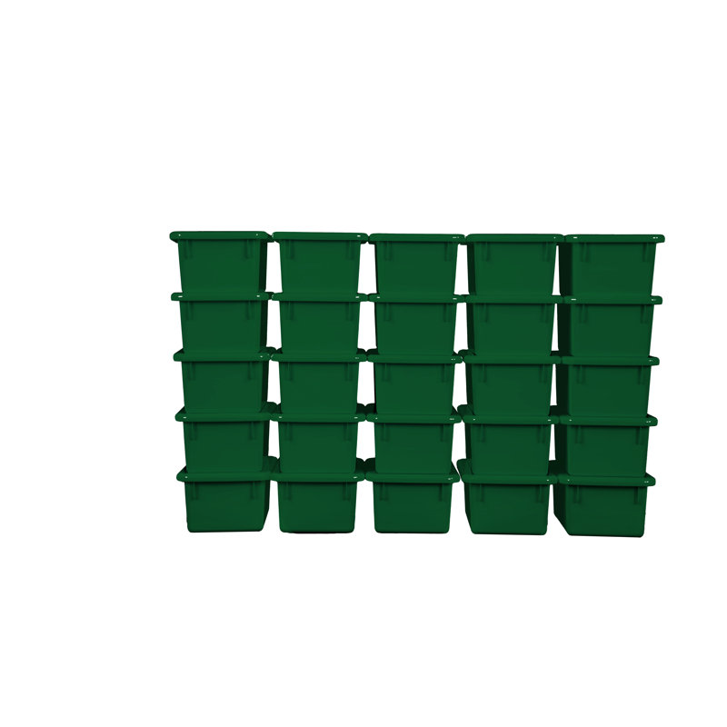 Bac en plastique, Vert, 25