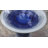 Blue Waves 18-Inch Tall Ceramic Birdbath