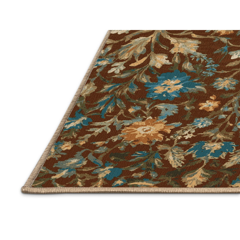 Tapis brun lavable à la machine