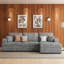  Bianca Wide Plush Corduroy 3-Seat L Shaped Modular Sofa with Storage-234176247-207764245