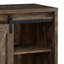 Bar 42 po avec porte coulissante simple, deux tablettes ouvertes, noir
