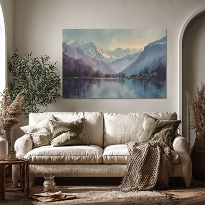 Art mural sur toile grande taille Pale Winter Sky - salon, chambre à coucher ou bureau