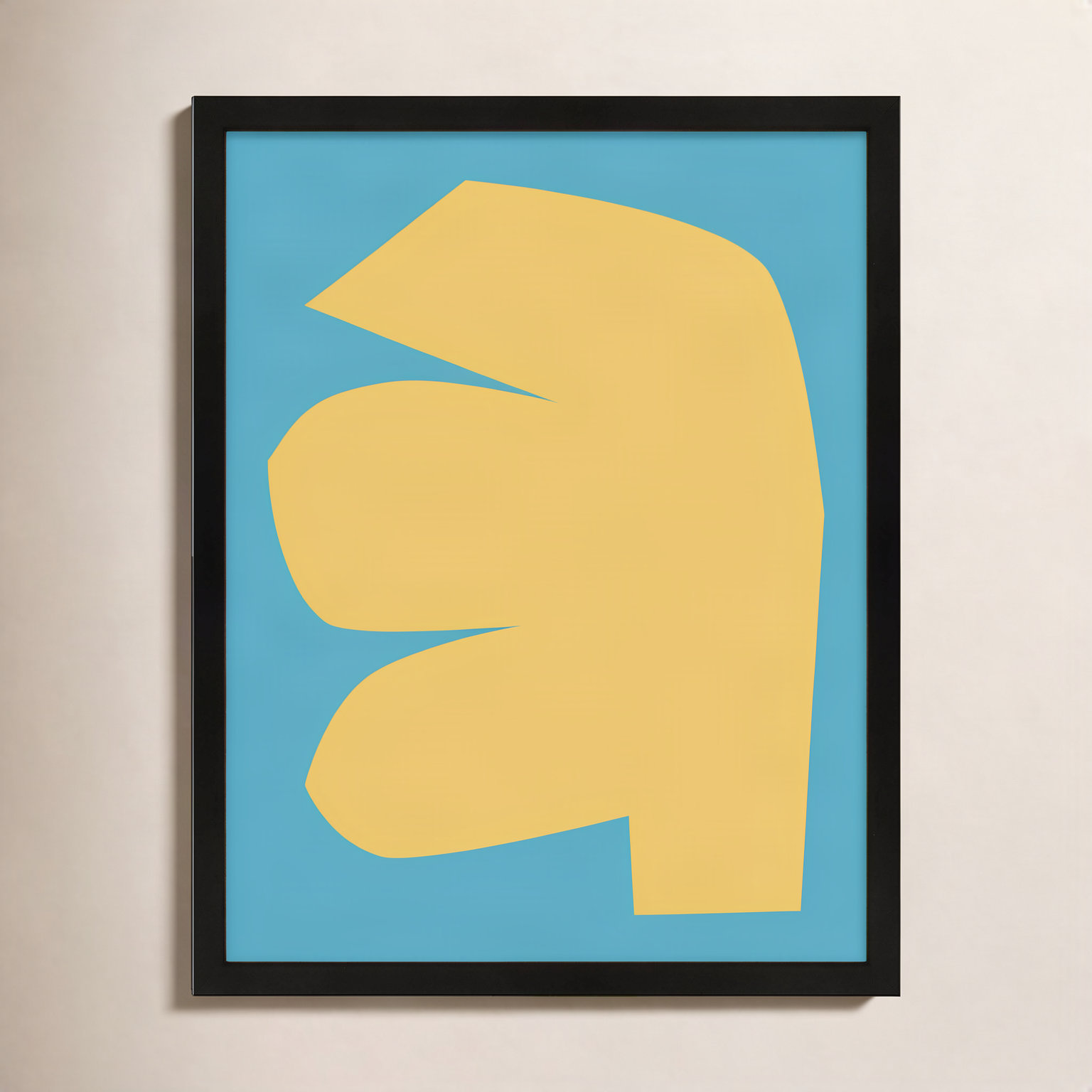 Blue Study 1 Print by Michael Kempen, Black Framed, 25"H x 20"W x 1.25"D