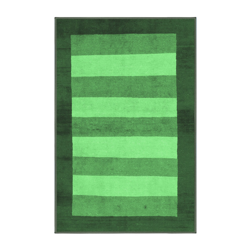Washable Striped Indoor Rug, Rectangle 3' x 5'