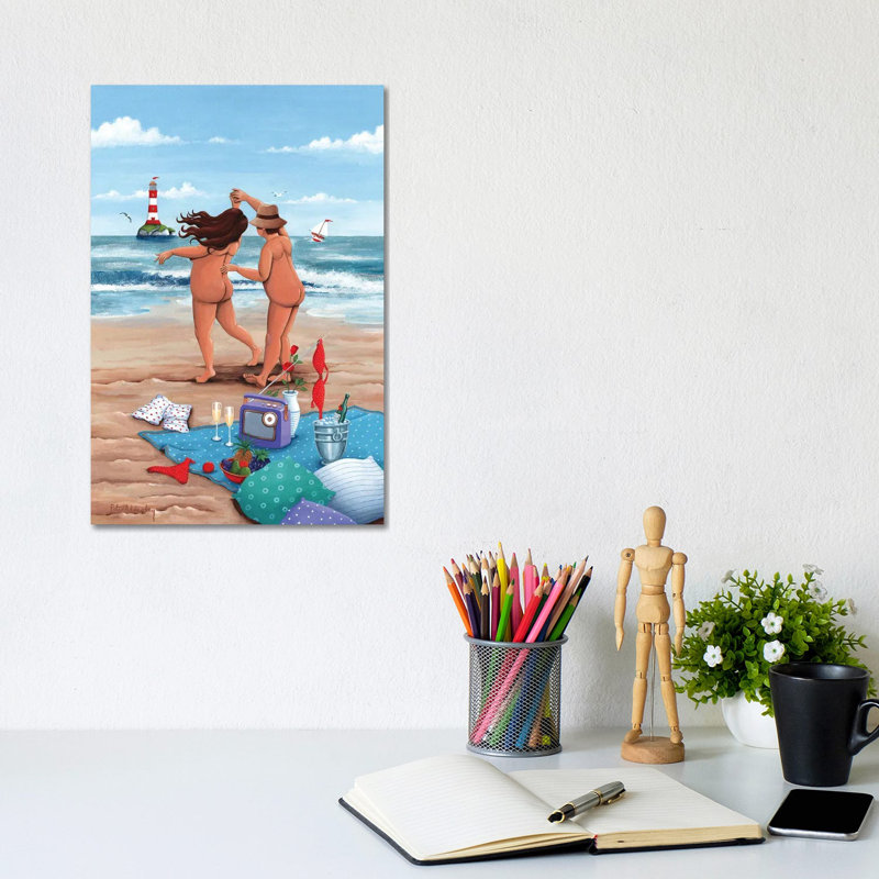 Beach Dance 1 Piece Wrapped Canvas Wall Art, 20.32 cm H x 30.48 cm W