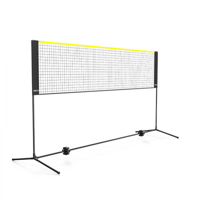 Badminton Net, Height Adjustable Volleyball Net, Wide Foldable Pickleball Net, Portable Easy Setup Tennis Net Set with Poles, Stand and Carry Bag, for Kids Backyard Game Indoor Outdoor Use