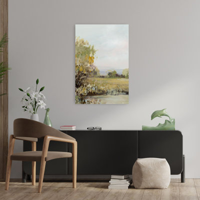 «Time Passes Dreamy Peaceful Serene Landscape Nature», art mural