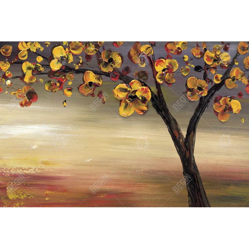 Fall tree Bath Mat with Non-Slip Backing - Quick Dry Memory Foam Bathroom Rug - Absorbent - Modern Plush Spa-Style - Machine Washable