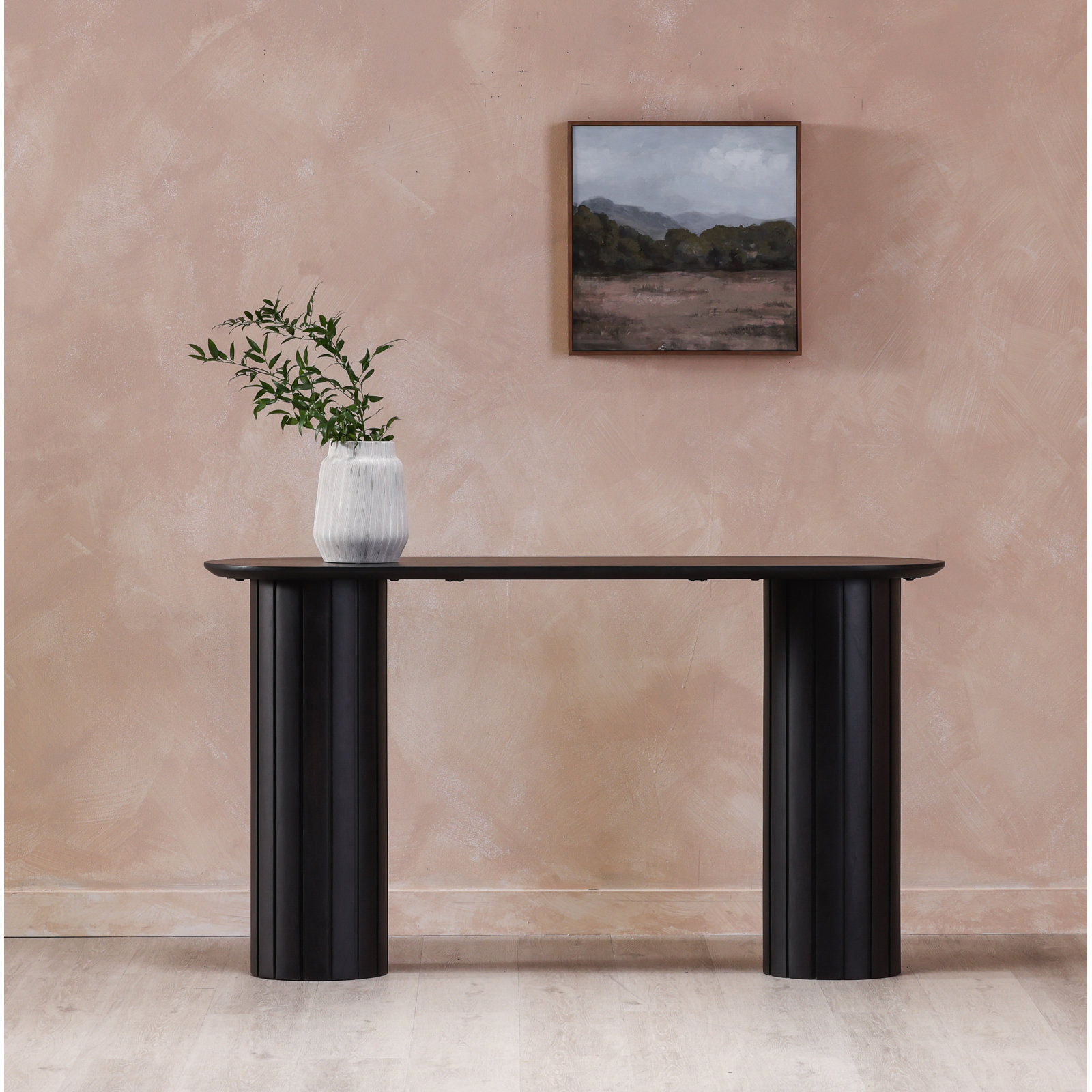 Daley 54'' Solid Wood Console Table, Black