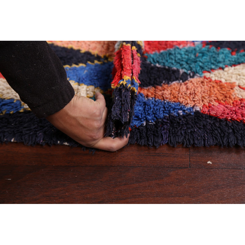 One-of-a-Kind 2'5" X 6'2" 1960s Runner Wool Area Rug in