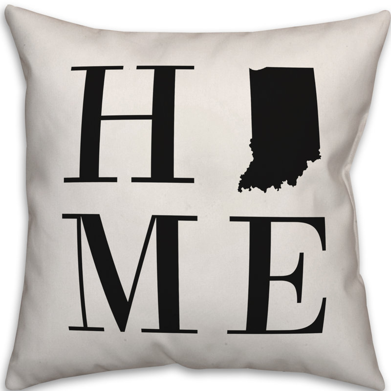 Alabama Outdoor Reversible Throw Pillow, Indiana