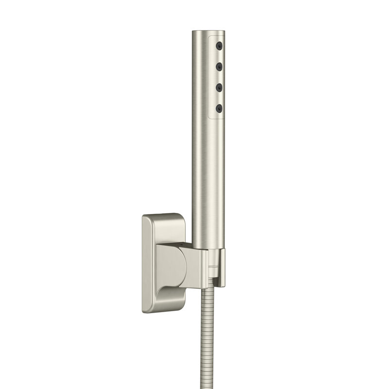 Niagara Highflow Wall Mounted Tub Filler with Pivoting Arm Spout and Handshower, Brushed Nickel