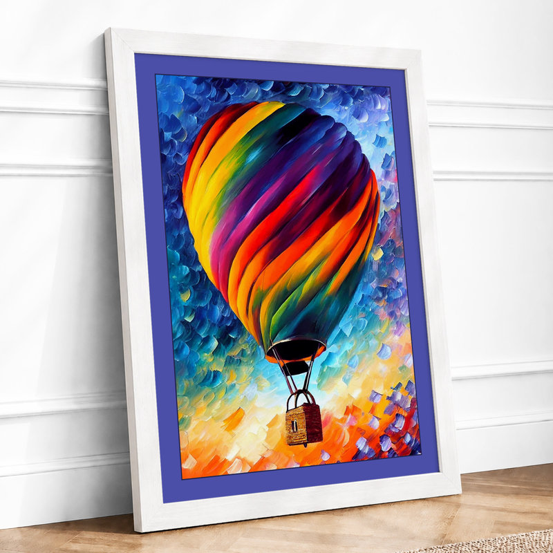 Rainbow Ascension Modern 1 Piece Single Picture Frame Wall Art, A4 - 29.7 x 21.0 cm, White