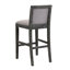 Ensemble de 2 tabourets de bar rétro avec structure en bois d'hévéa et coussin en tissu éponge parfait pour les îlots de cuisine et les salles à manger-789656512
