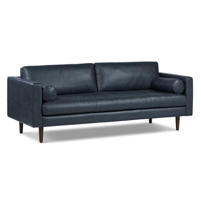 Napa 88.5'' Full-Grain Genuine Italian Leather Sofa