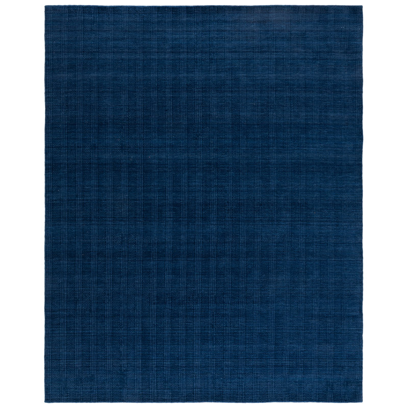 Laine tissée à la main Mirage Tapis d'intérieur en coton rayé, Rectangle 8' x 10'