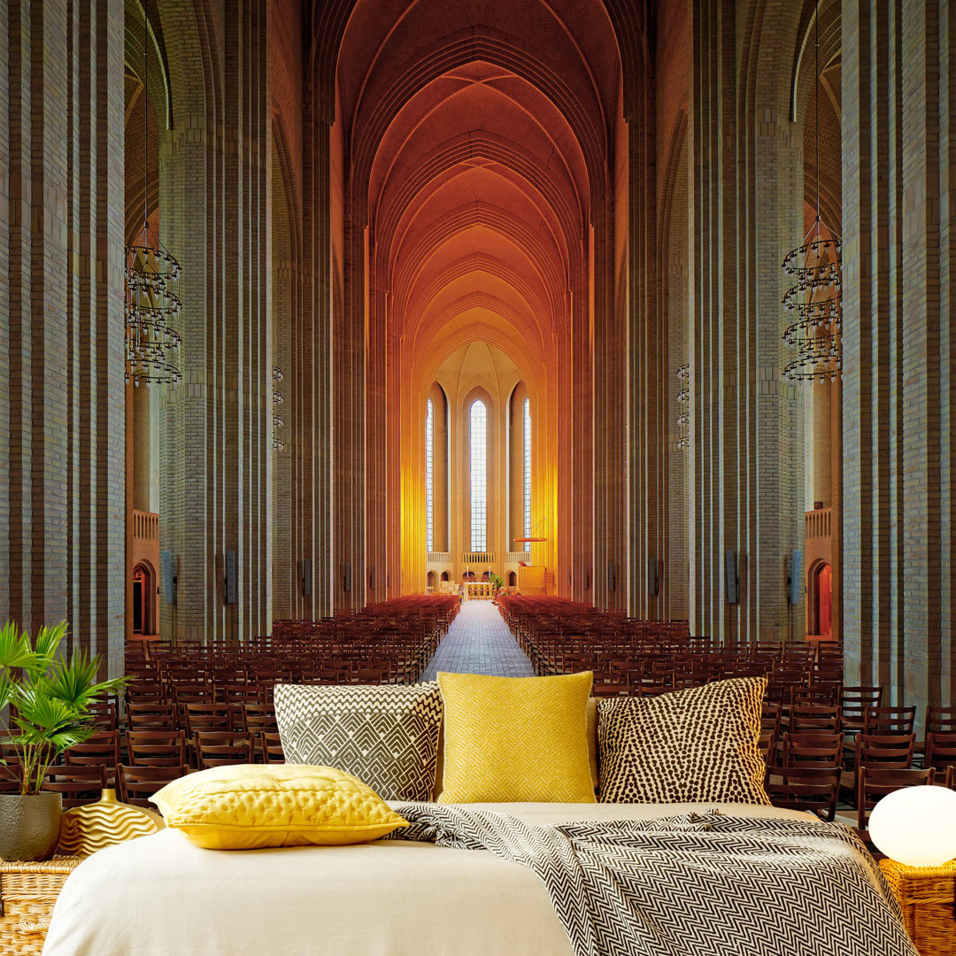 Grundtvig Church in Copenhagen 1.92m x 1.92m Textured Matte Peel & Stick Wall Mural