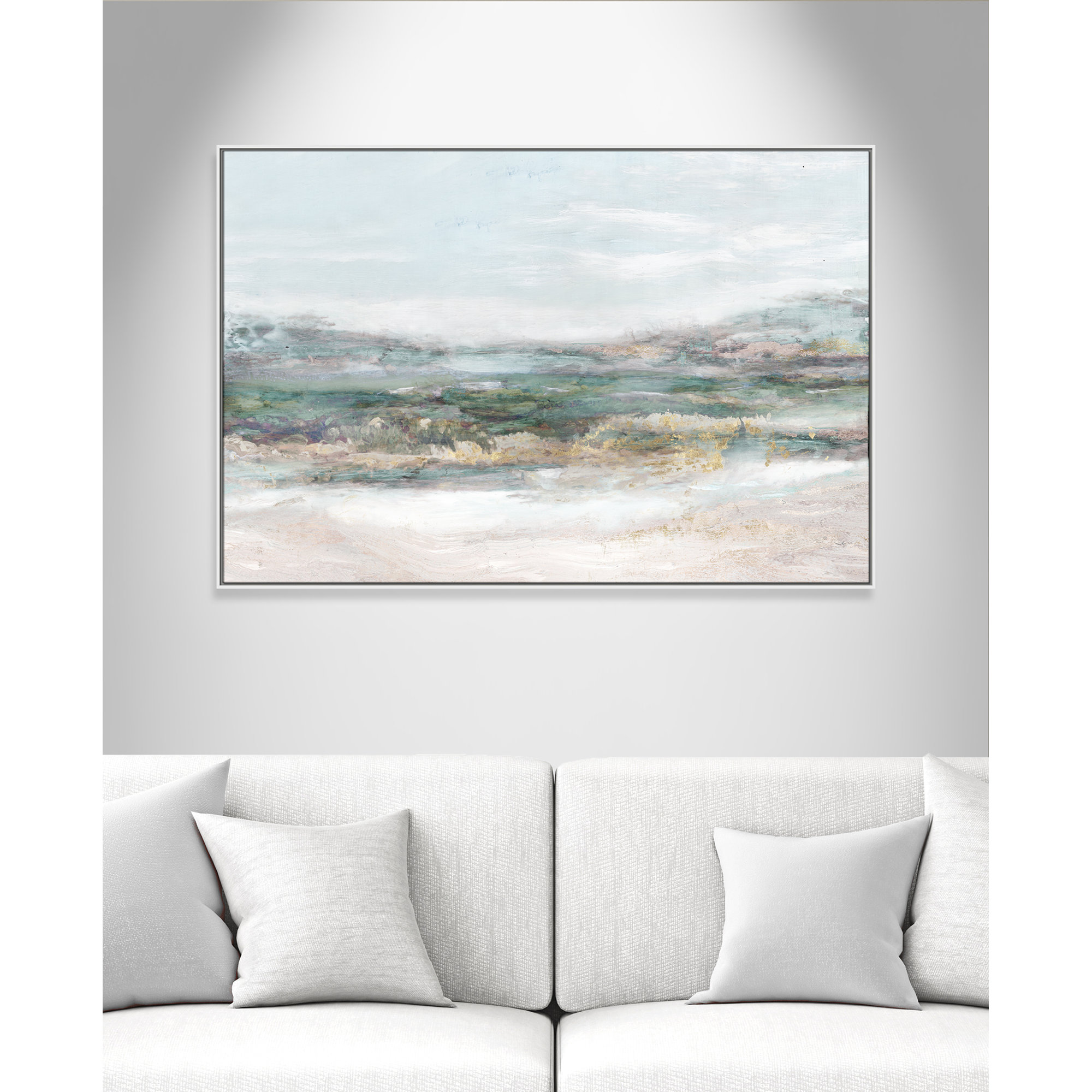Dazzling by Matina Theodosiou - Painting Print on Canvas, No Mat, White Framed Canvas, 41.5" H x 61.5" W x 2" D