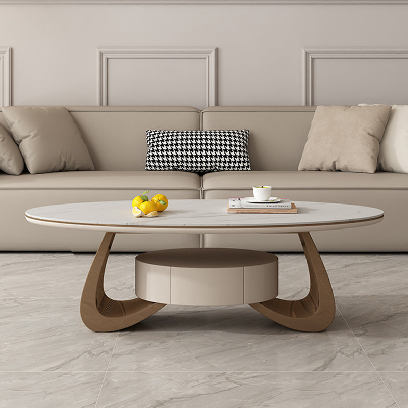 Turman Coffee Table, Gold, 16.5" H x 51" L x 27.5" W