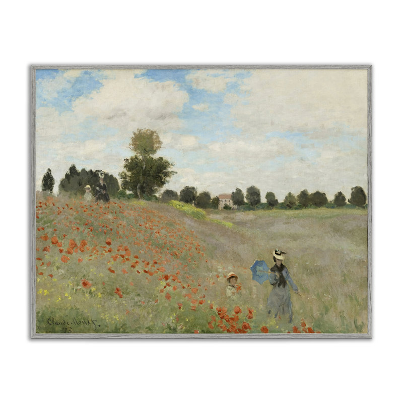 Art numérique classique sur champ de coquelicots Monet par one1000paintings, Estampe numérique Farmhouse, H 16 po x l 20 po