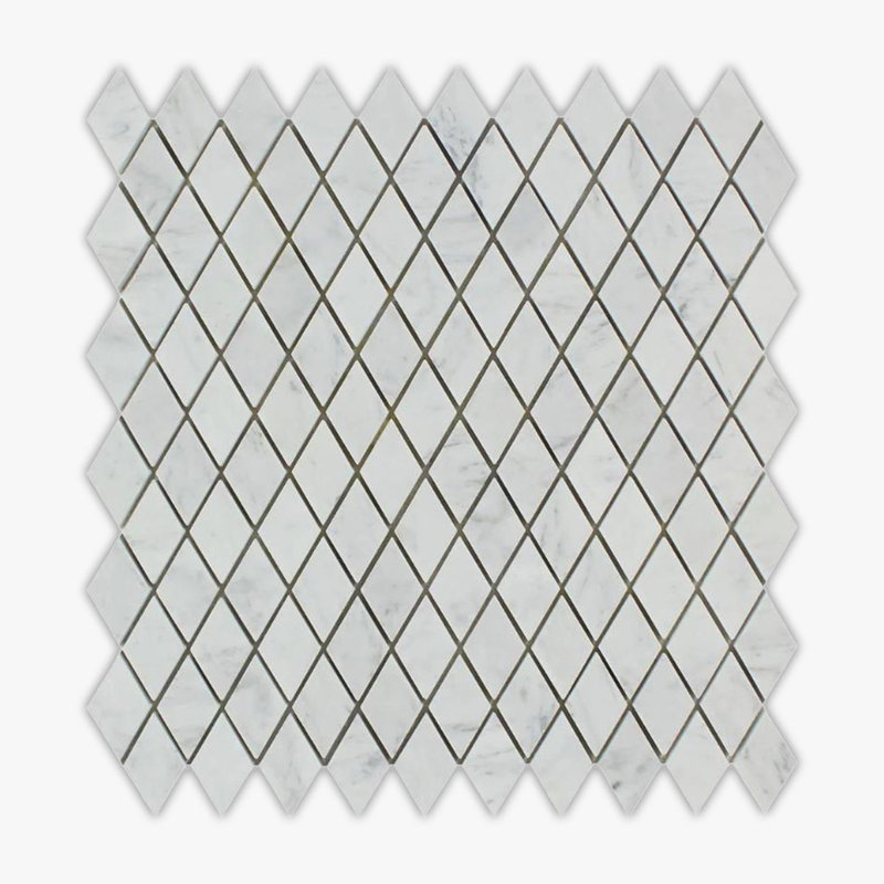 Carreau de mosaïque en marbre pour mur et plancher 12 po x 12 po Carrara