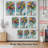 Colorful Palm Tree Canvas Wrapped Wall Art, Abstract Oil Painting Print (Set of 3)-1369898193
