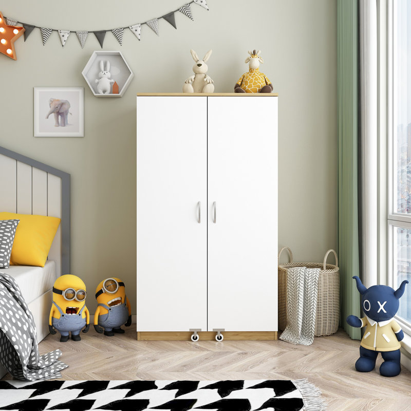 Armoire polyvalente, Blanc/naturel