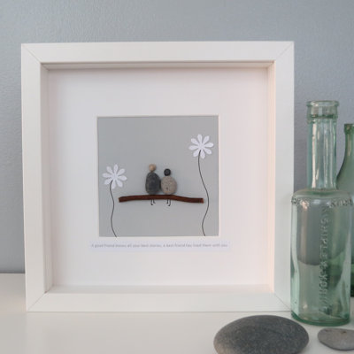 A Good Friend Knows All Your Best Stories, A Best Friend Has Lived Them with You' Framed Wall Art